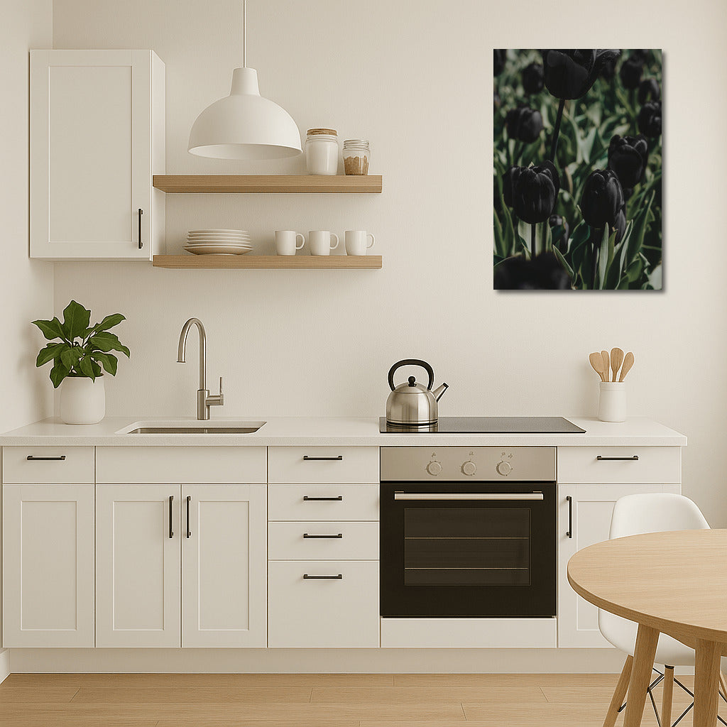 Black Tulips: Flower Poetry in Wall Decor