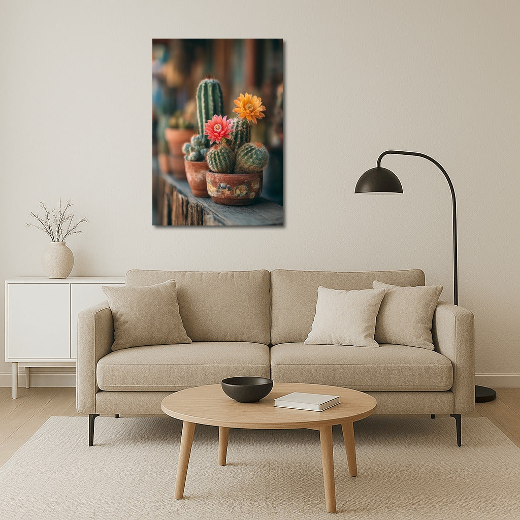Opuntia Bloom: Exotic Cactus Flowers for Interiors