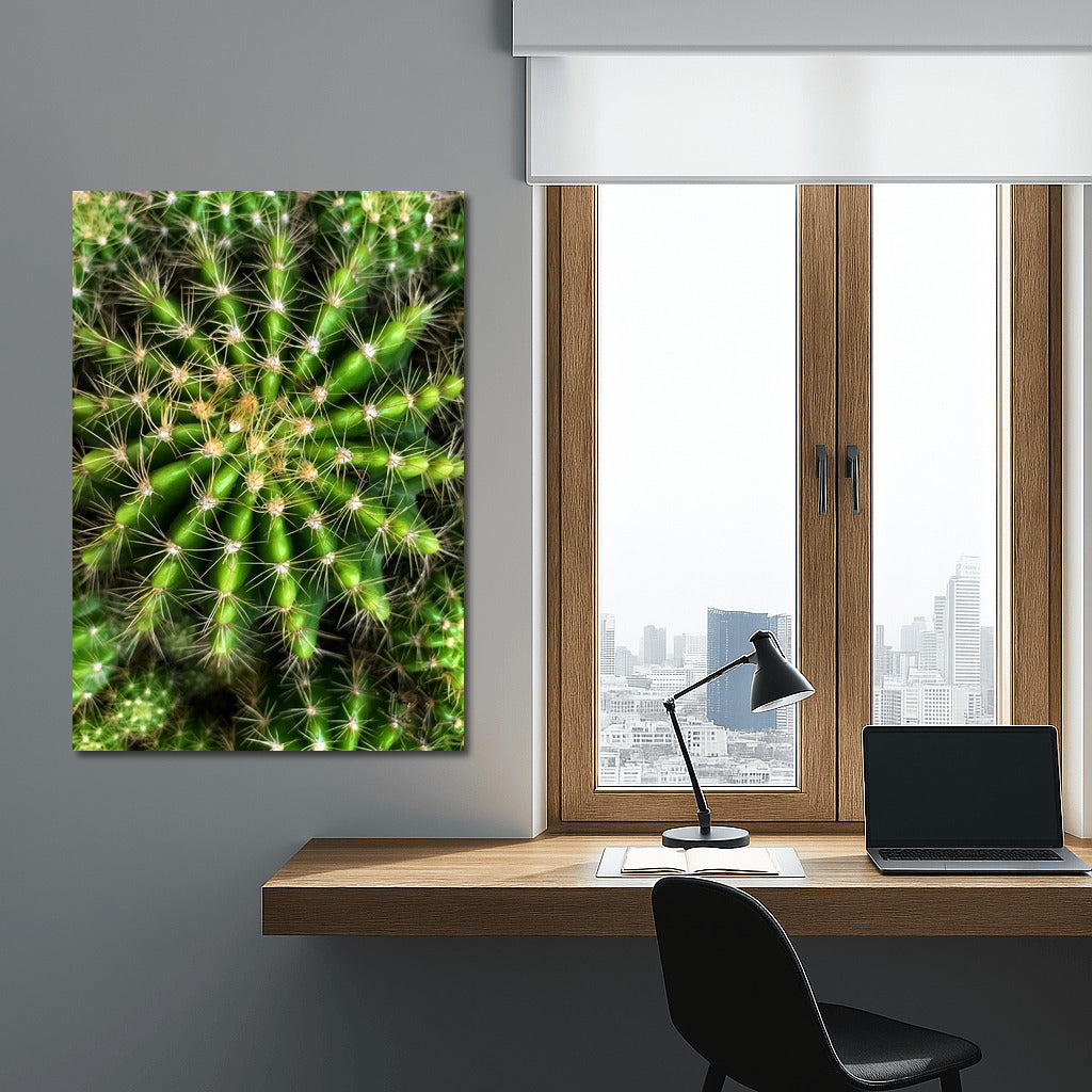 Searing Symphony: Cactus in Green Splendor