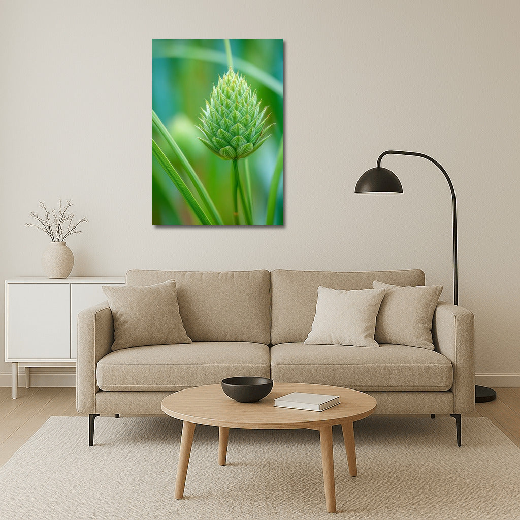 Exotic Protea Flower: Green Harmony
