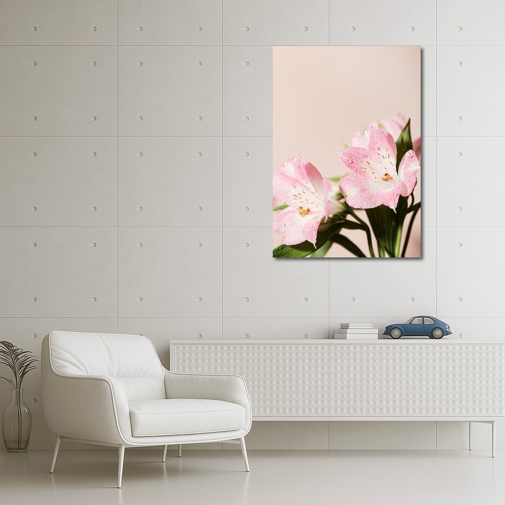 Alstroemerias in Dew: Watercolor Flowers for Interior