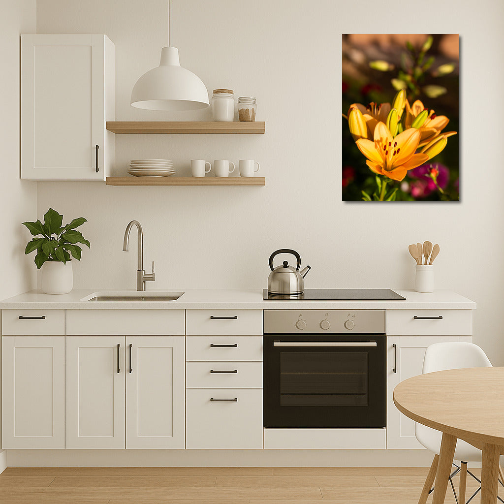 Golden Glow of Lilies: Bright Floral Decor for Interior