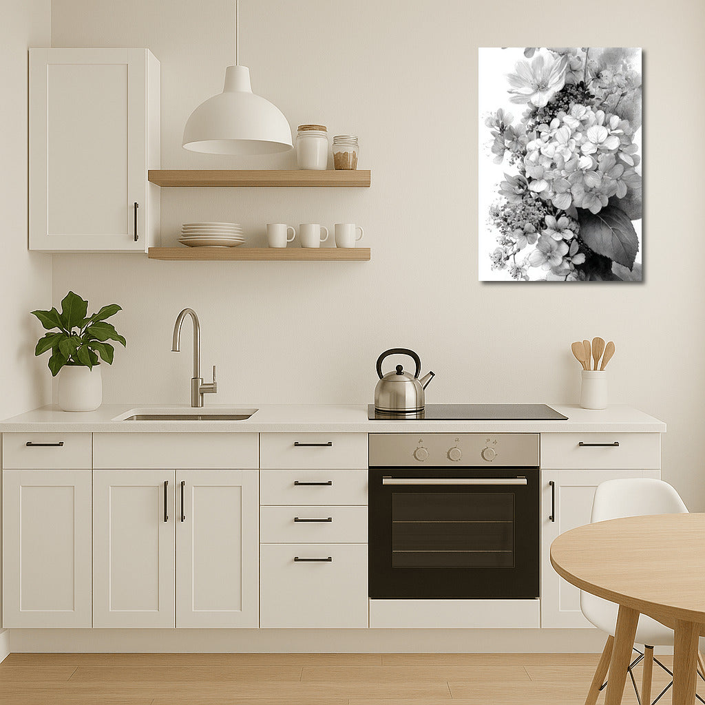 Hydrangea and Delicate Flowers: Elegant Art Poster for Nature Lovers