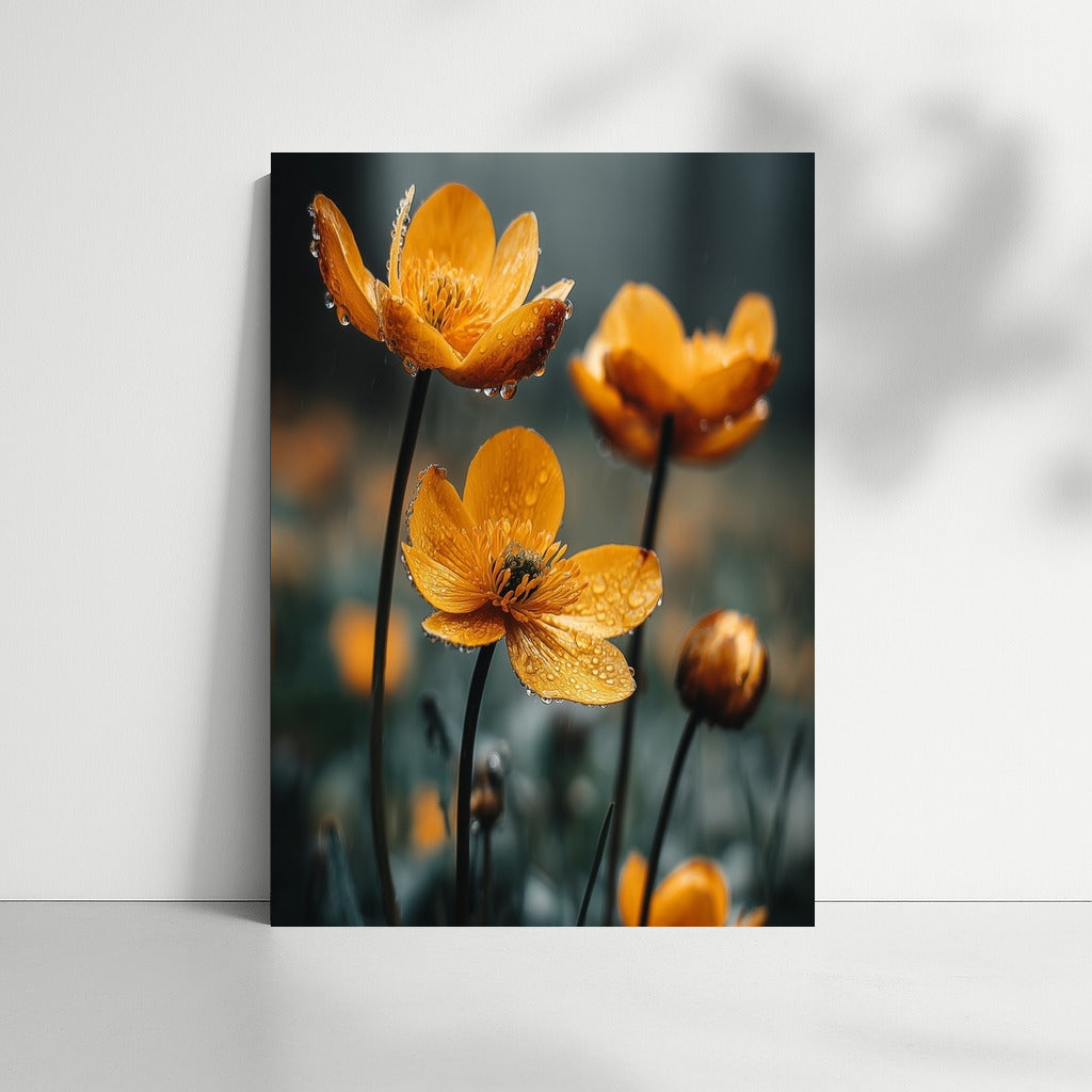 Orange Flowers Glow in the Morning Sky