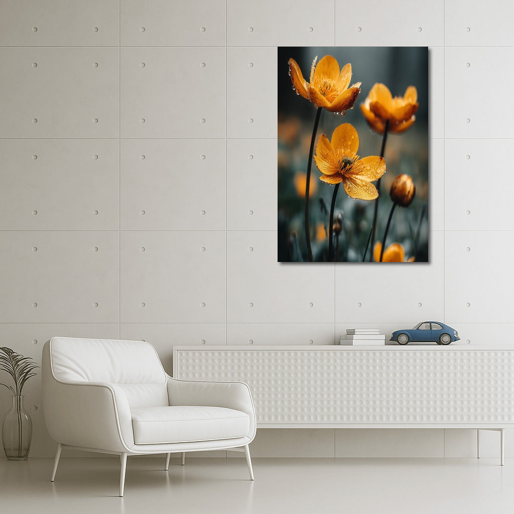 Orange Flowers Glow in the Morning Sky