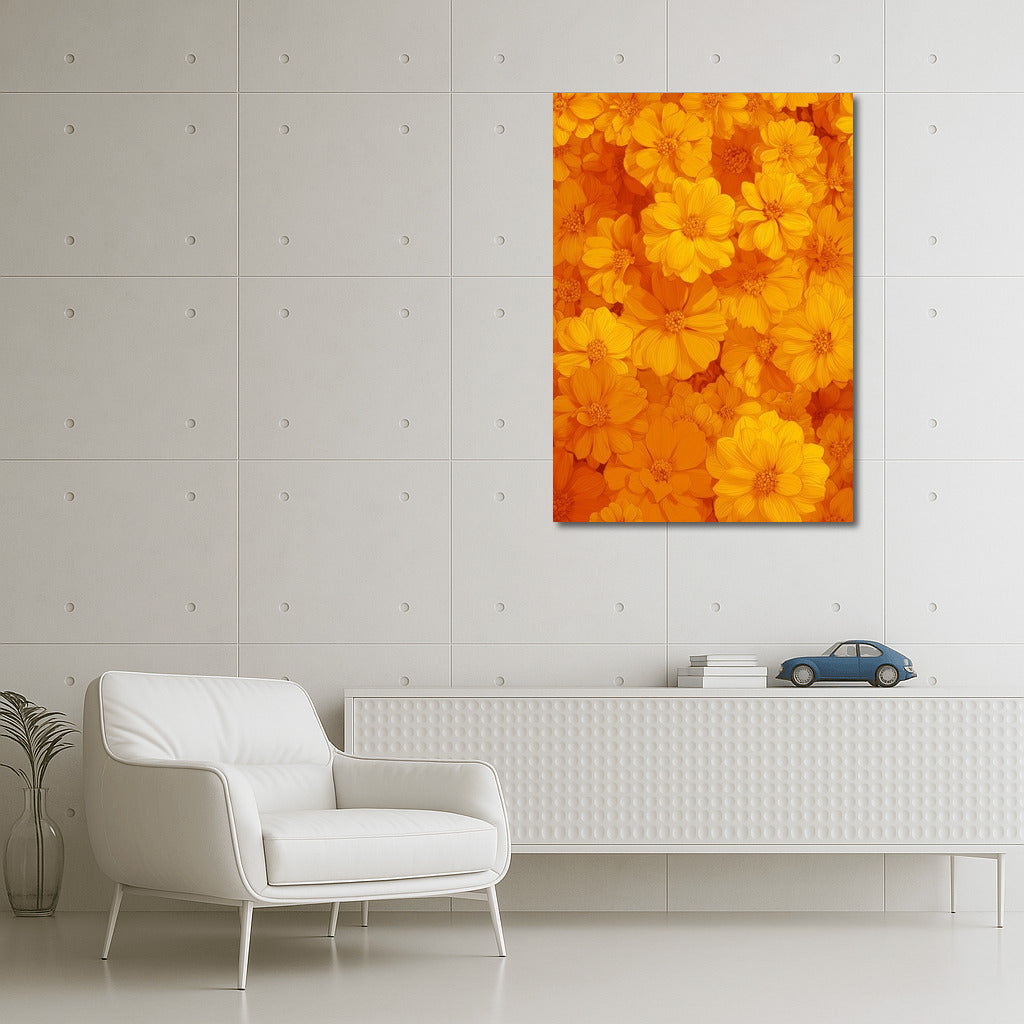 Sunny Cosmos: Bright Yellow Flowers for Interiors