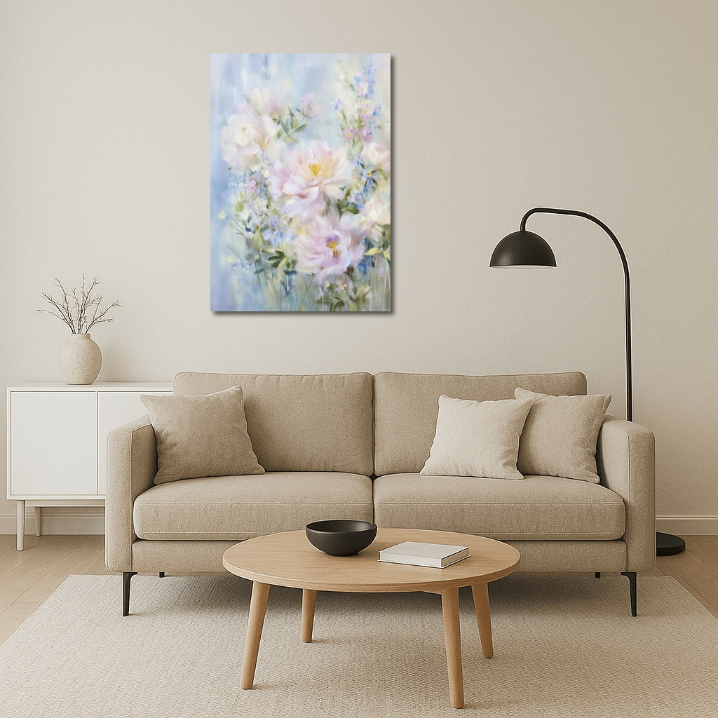 Flower Symphony: Sarah Bernhardt Peonies and Delphiniums