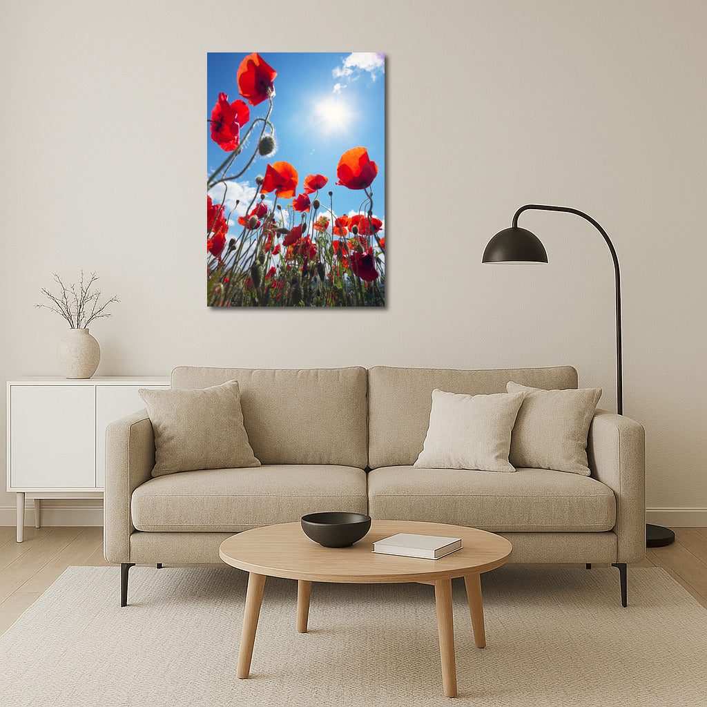 Flaming Poppies: A Vibrant Floral Accent for the Interior