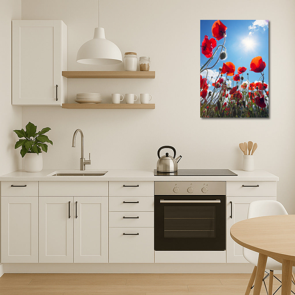 Flaming Poppies: A Vibrant Floral Accent for the Interior