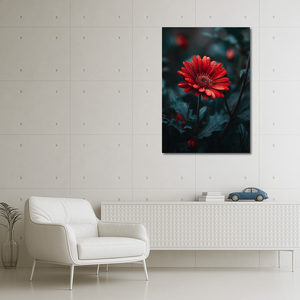 Red Gerbera: Elegance of Nature for the Interior