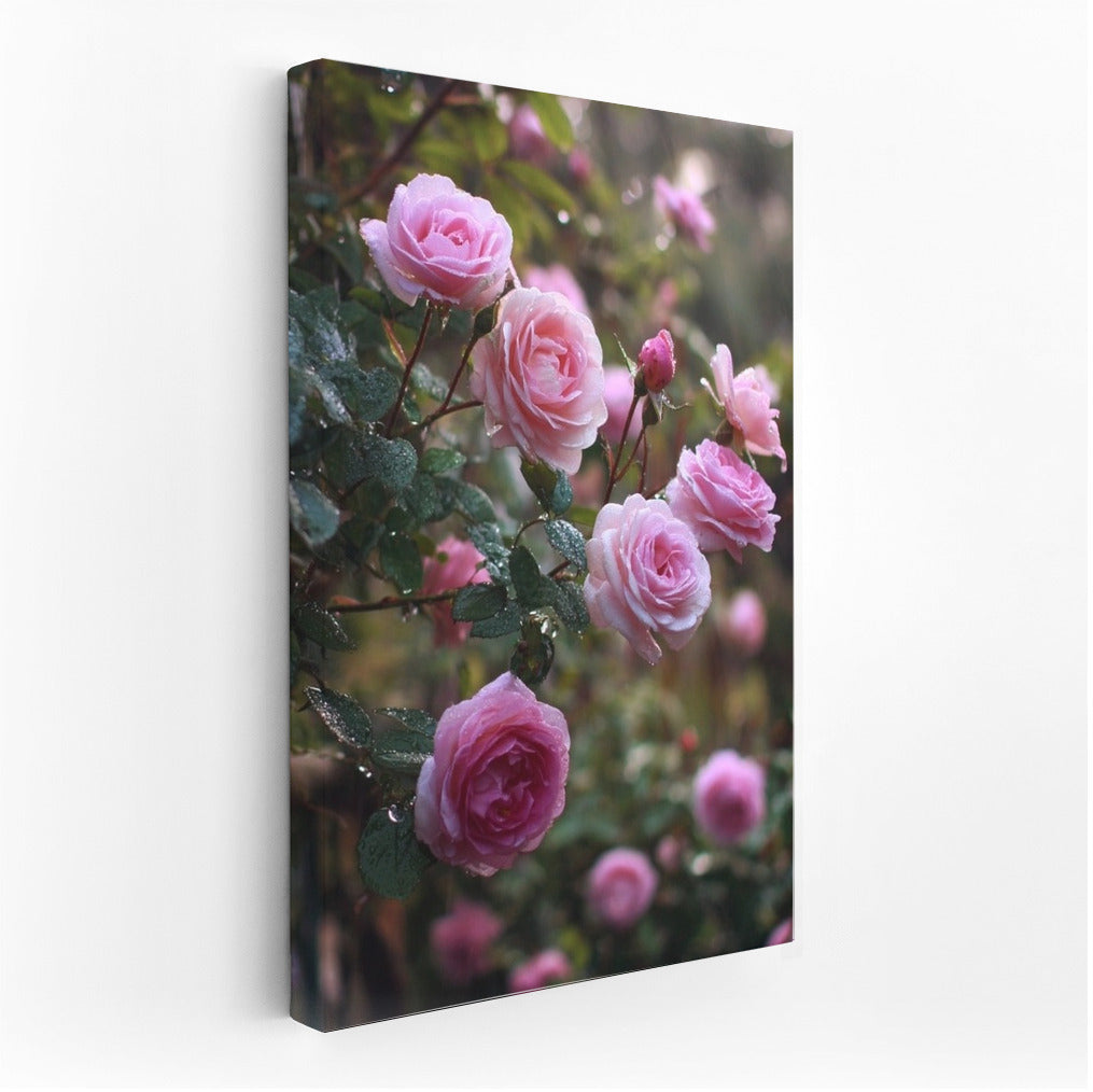 Blooming Charm: Pink Roses Grandiflora for Interior