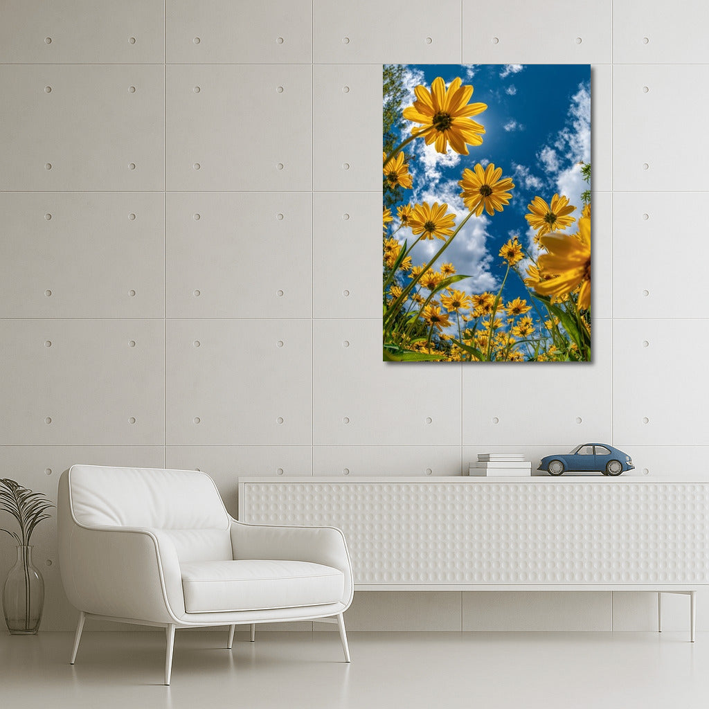 Sunny Sunflowers: Summer Mood in Bright Sky
