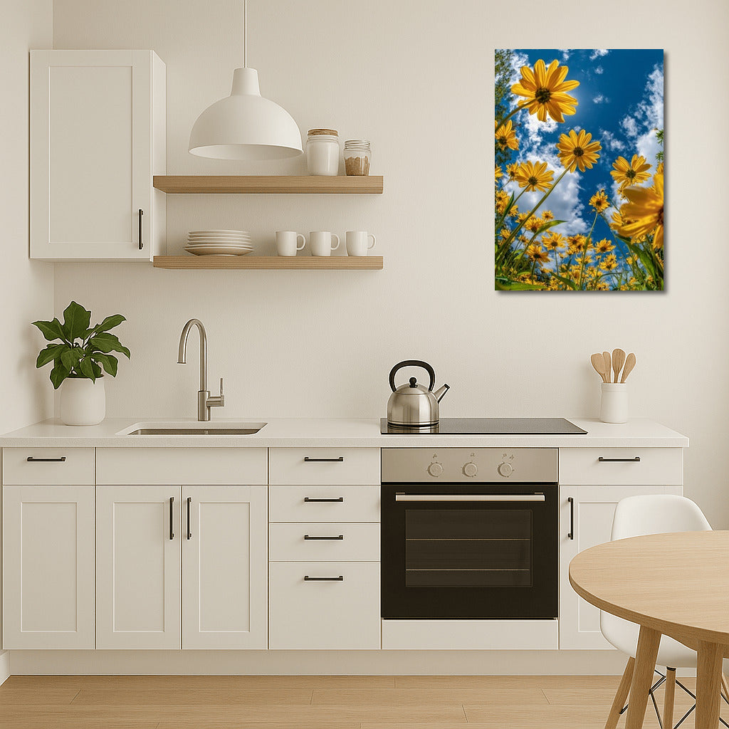 Sunny Sunflowers: Summer Mood in Bright Sky