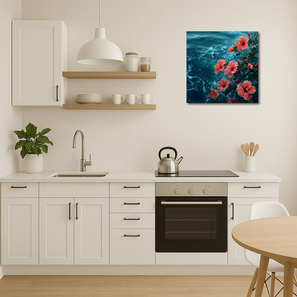 Hibiscus on Ocean Waves: Floral Freshness for the Interior