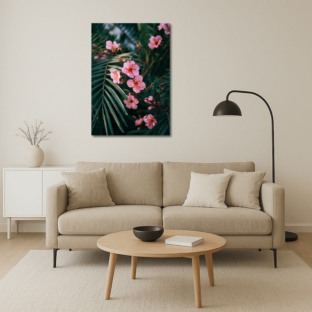 Delicate Pink Oleanders: Floral Harmony for the Interior