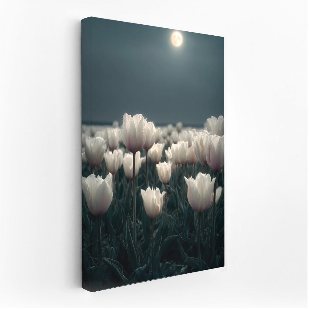 Tulips in the Moonlight: The Night Charm of Flowers