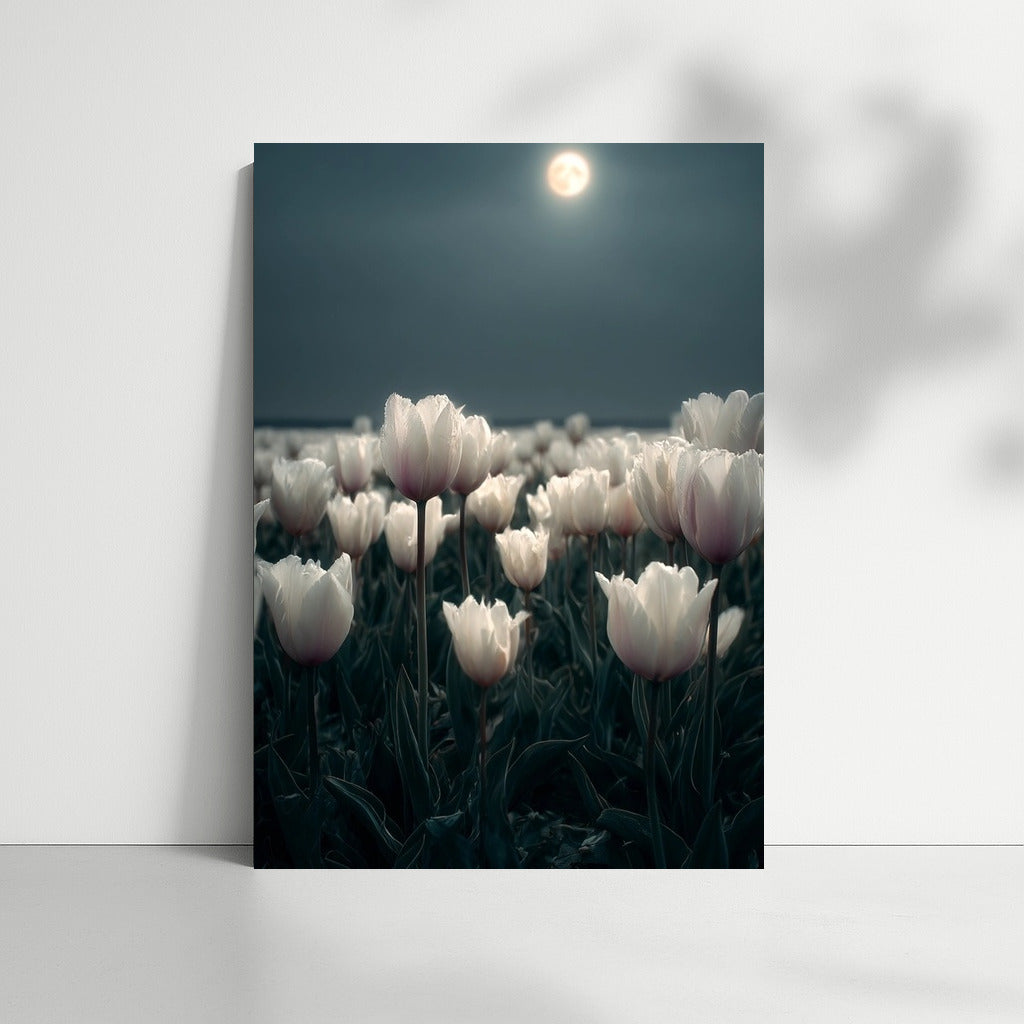 Tulips in the Moonlight: The Night Charm of Flowers