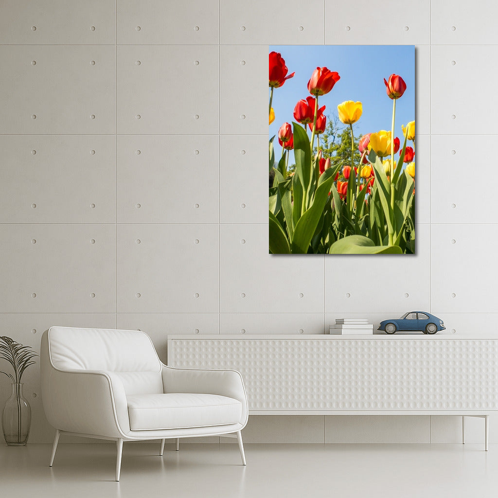 Sunny Tulips: Elegance of Floral Sparkle