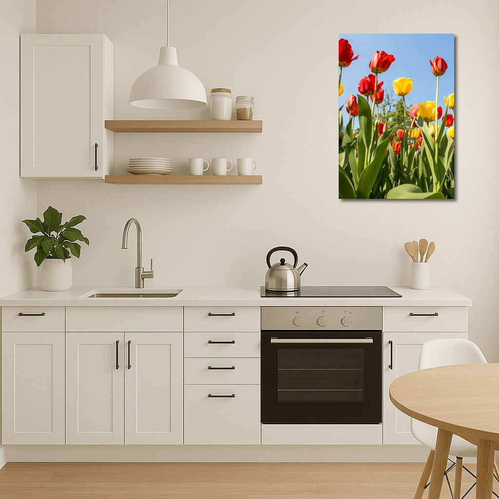 Sunny Tulips: Elegance of Floral Sparkle