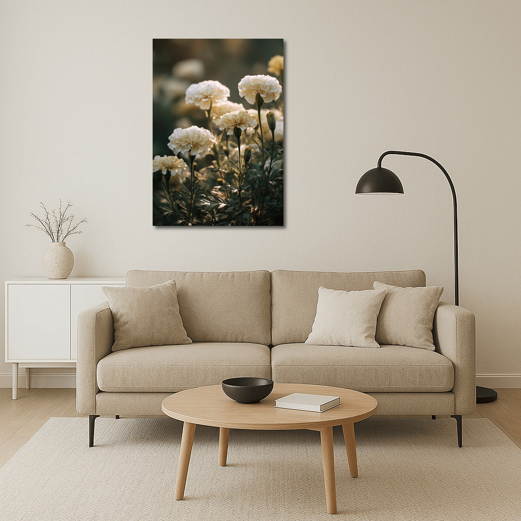 Delicate Carnations: Freshness of a Flower Bouquet for the Interior