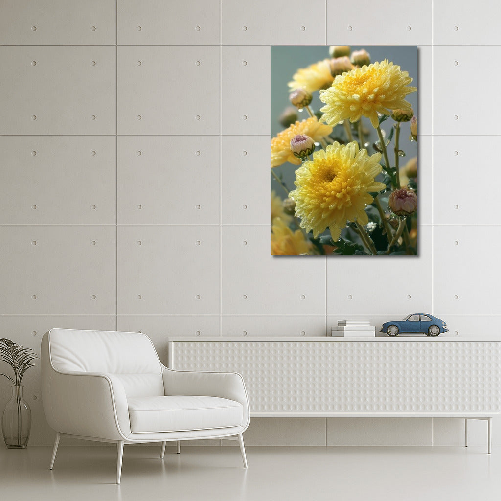 Sunny Chrysanthemums: Floral Harmony for Your Interior