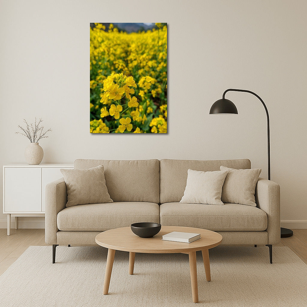 Sunny Dance of Rapeseed Flowers: Golden Symphony for Your Interior