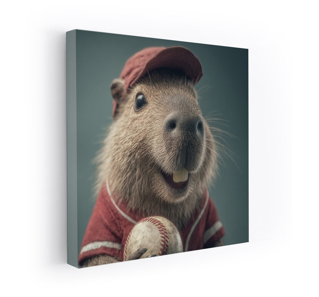 Capybara on the Baseball Field: Playful Decor for Your Interior