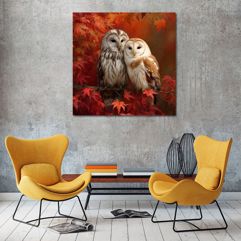 Whisper of the Barn Owls: Autumn Dialogue on Leaves
