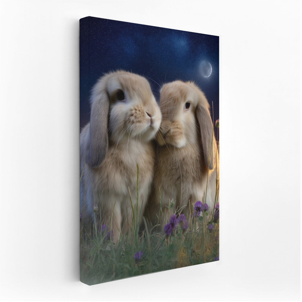 Starry Night of the Rabbits: Comfort and Tenderness Under the Sky