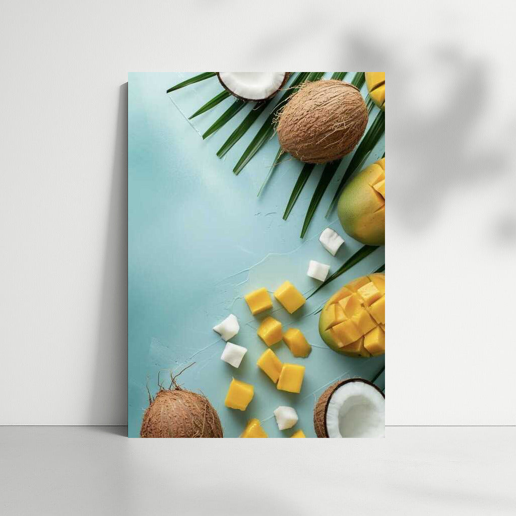 Tropical Waltz: Mango and Coconut in Vibrant Colors