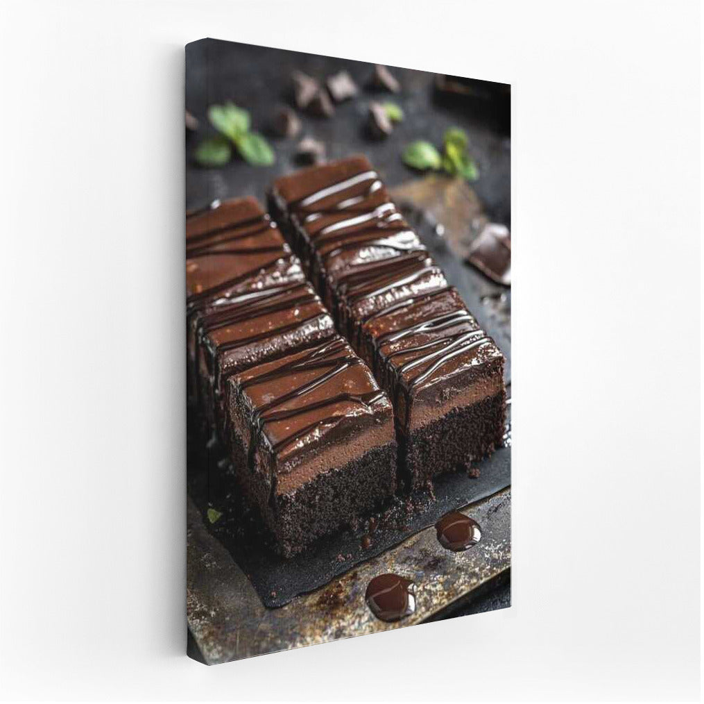 Luxurious Chocolate Cake: A Tasty Temptation for Your Walls