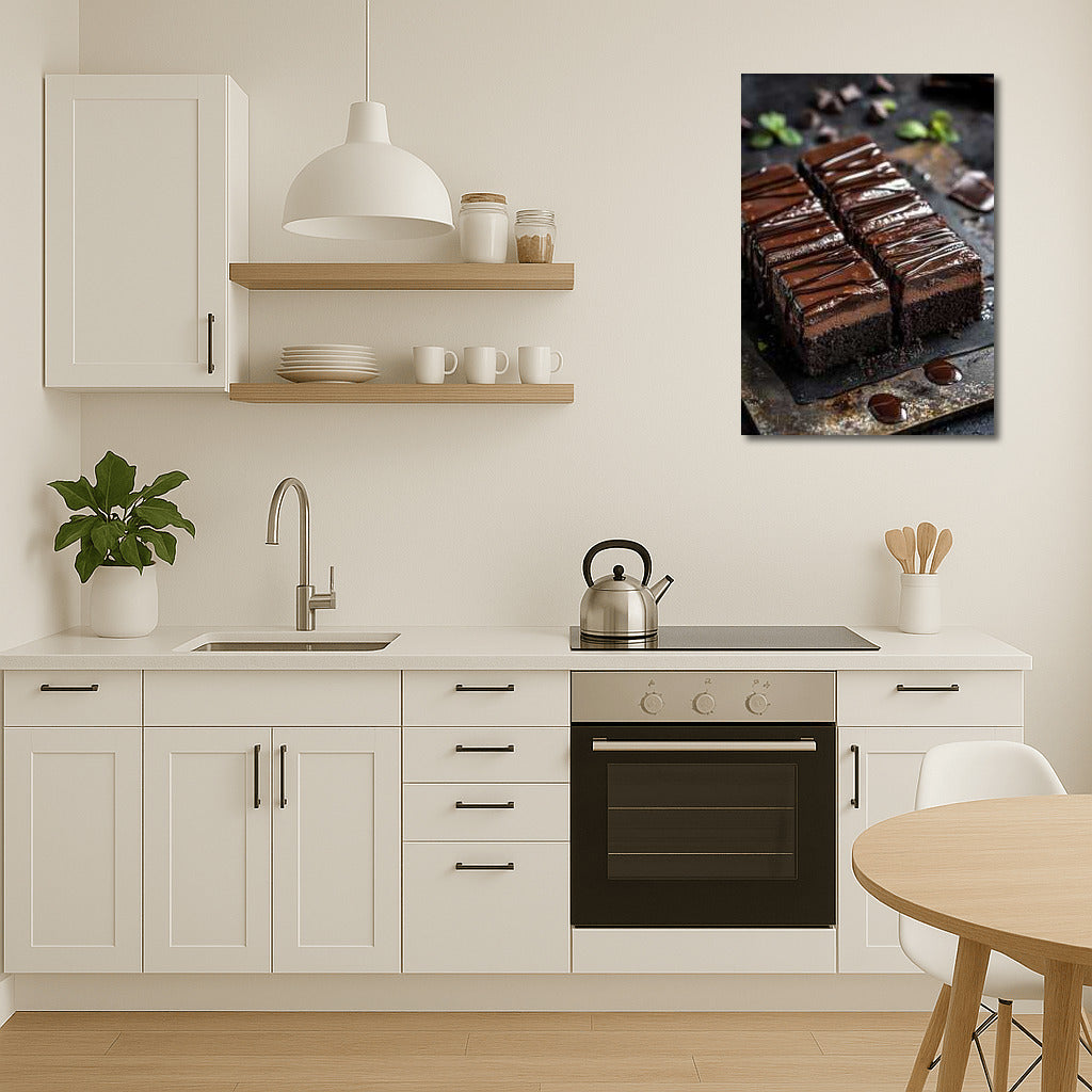 Luxurious Chocolate Cake: A Tasty Temptation for Your Walls