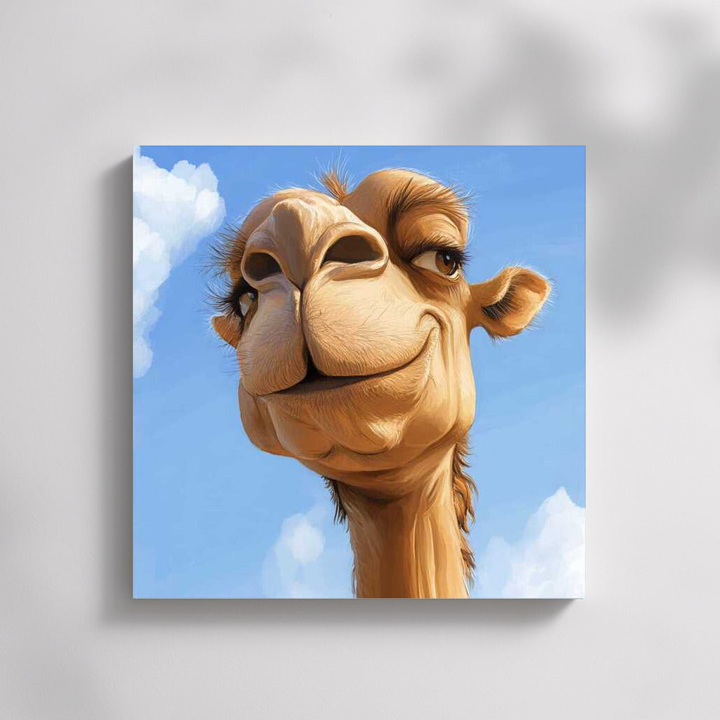 Funny Camel: Cartoon Style Caricature Charm