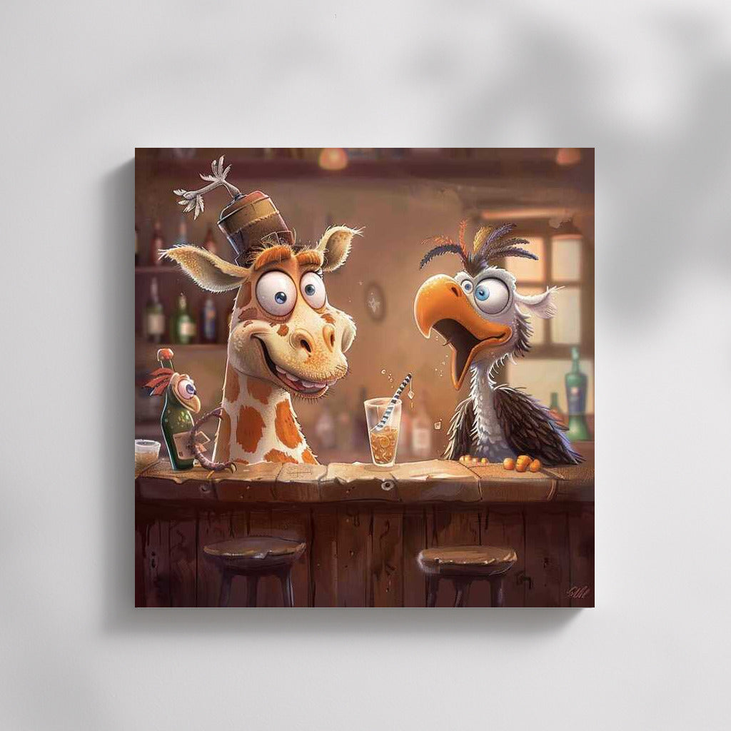 Funny Bar Dialogue: Giraffe and Pelican