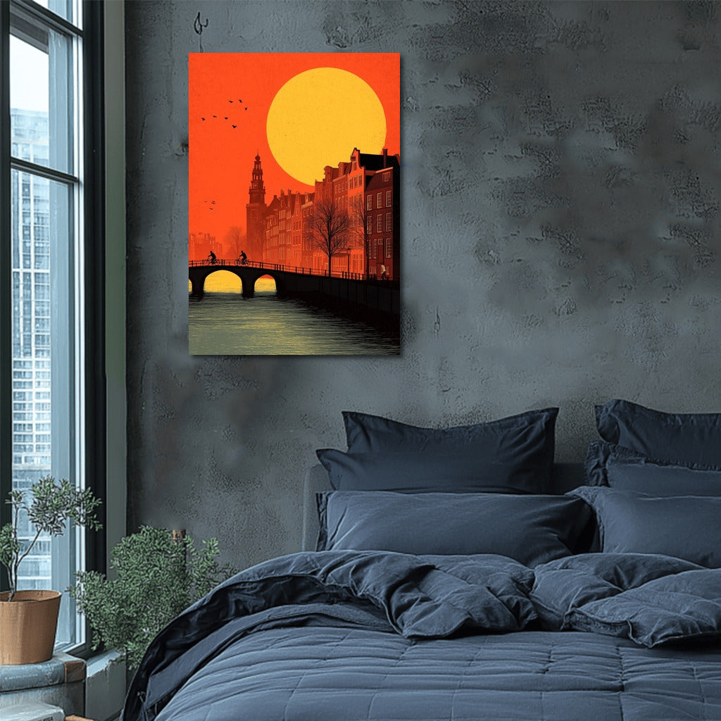 Sunset Magic of Amsterdam: Landscape of the Netherlands