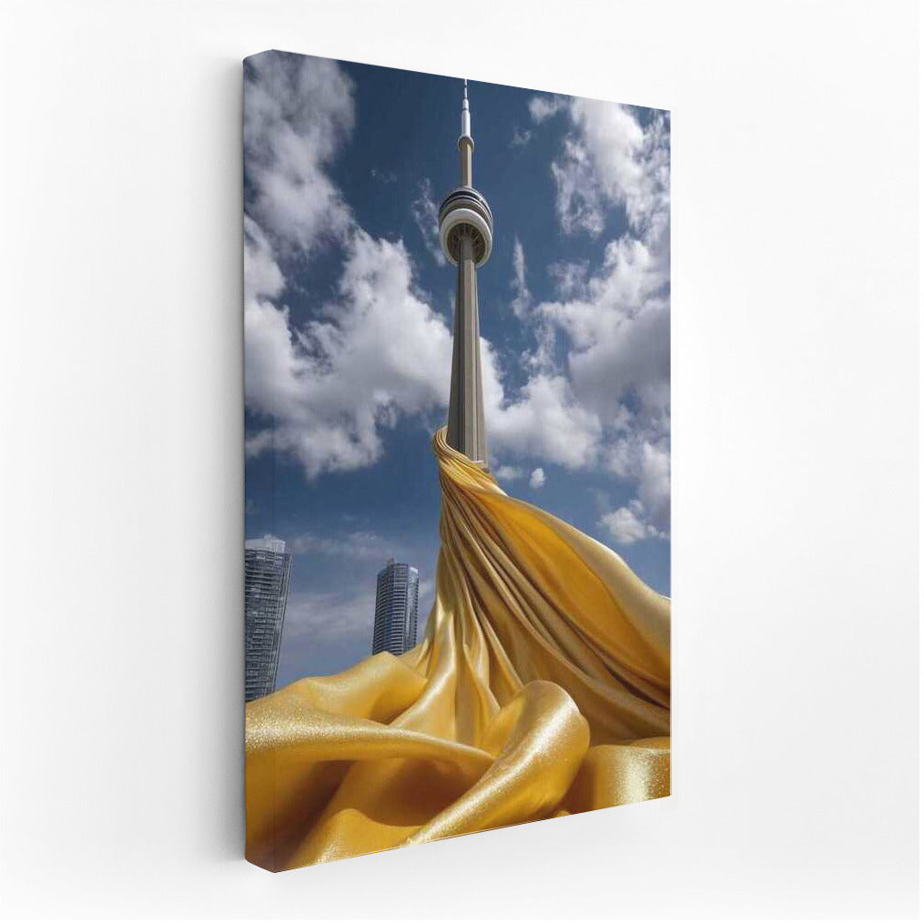 Golden Clouds Over Toronto: The Majesty of Cityscapes Skylines, Canada