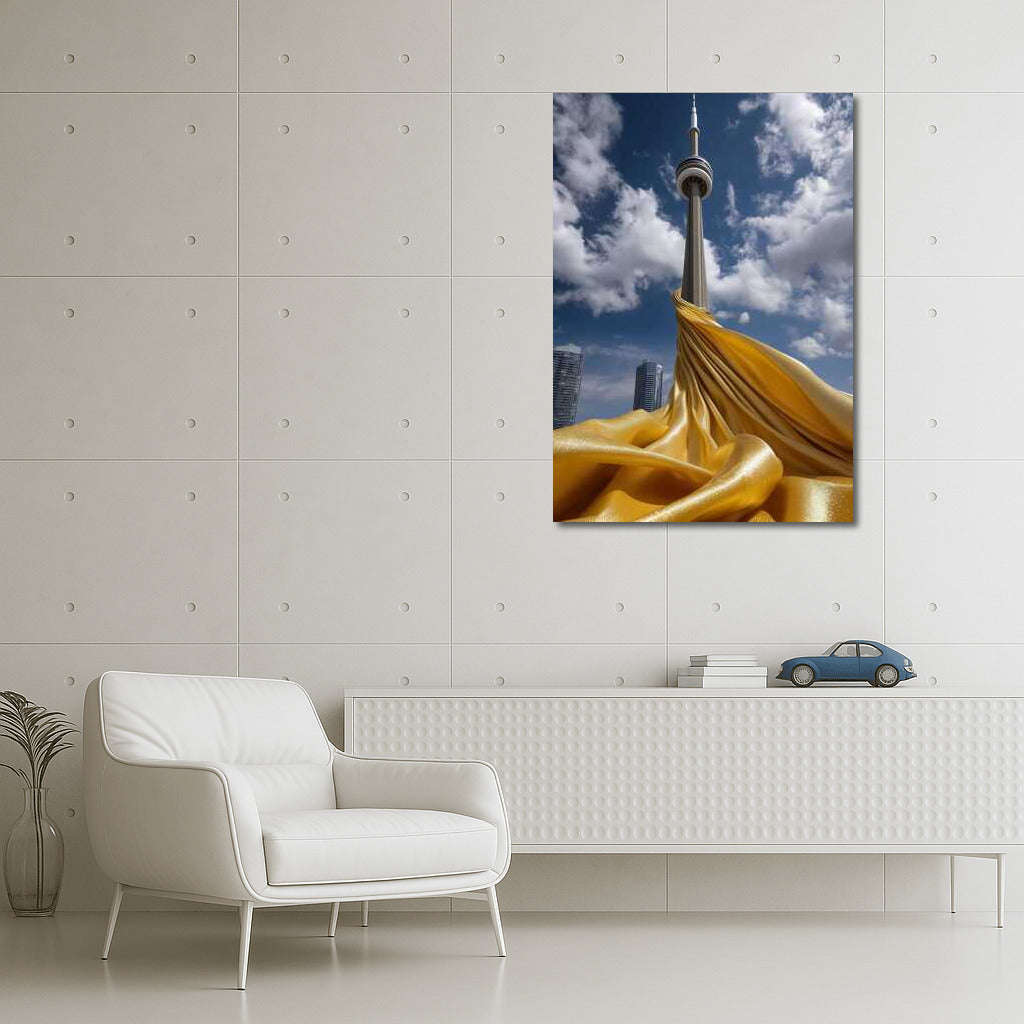 Golden Clouds Over Toronto: The Majesty of Cityscapes Skylines, Canada