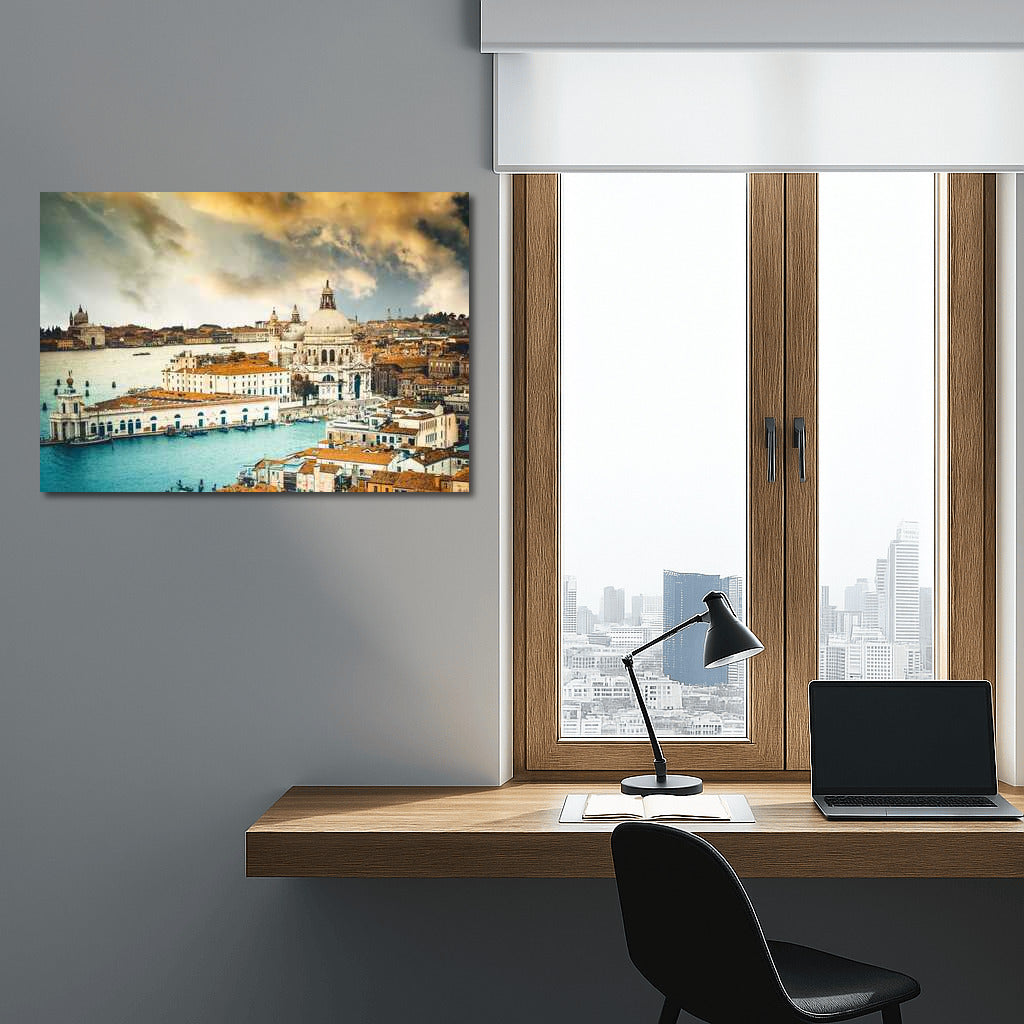 Sunset Symphony Venice: Water Edge Cityscapes Skylines
