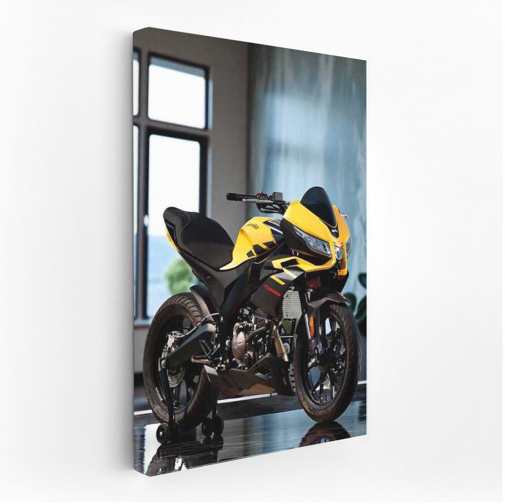Speed and Style: Aprilia SR GT 125 in the Dark Garage