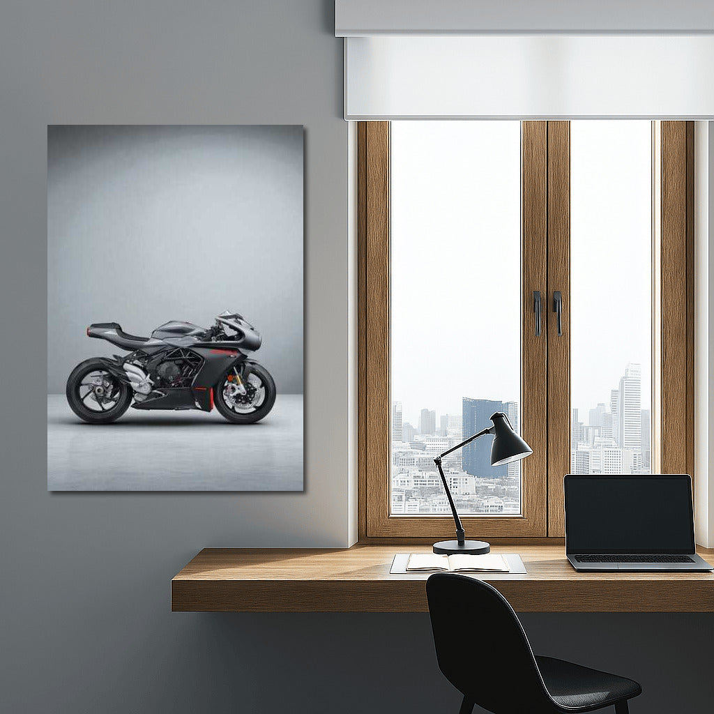 MV Agusta Superveloce: Elegant Speed on a Gray Background