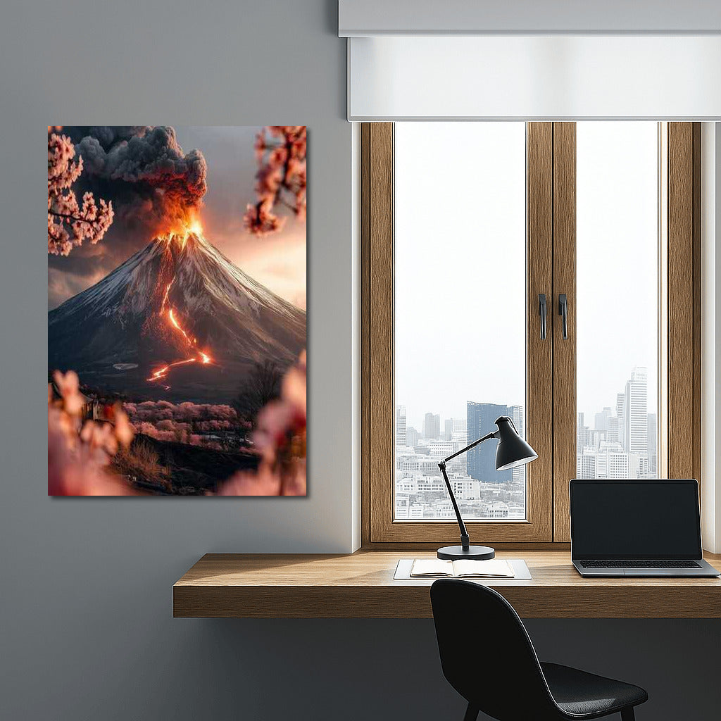 Volcanic Delight in a Blooming Landscape