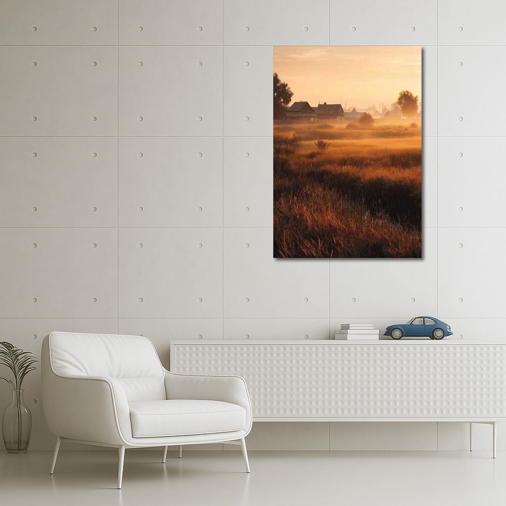 Morning Light of Countryside Fields: The Tranquility of Nature