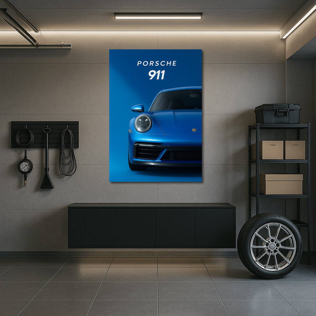 Legend on Canvas: Porsche 911 Blue