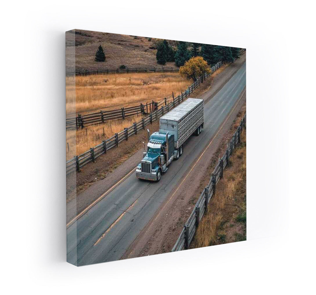 Freedom on Wheels: Truck on a Country Road