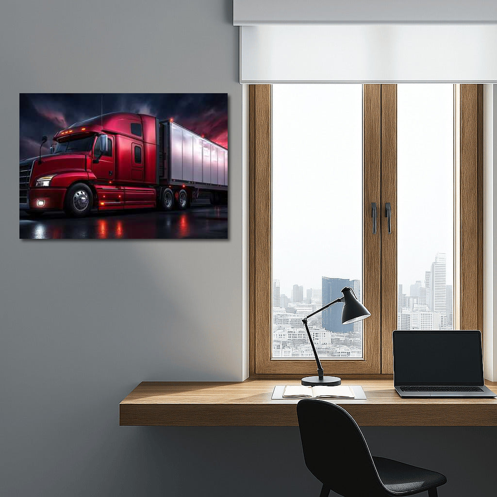 Road Power: Stylish Truck on the Move