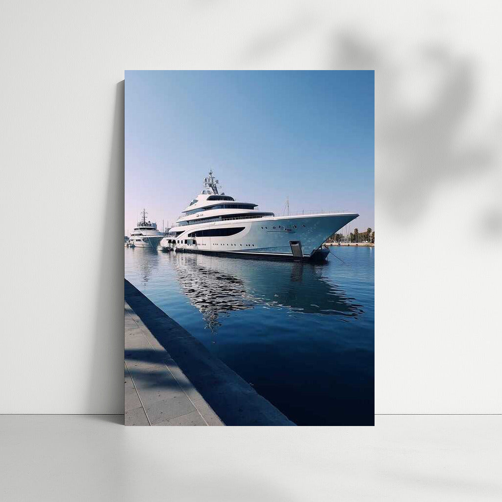 Elegant Yacht on Calm Waters: Luxury and Travel
