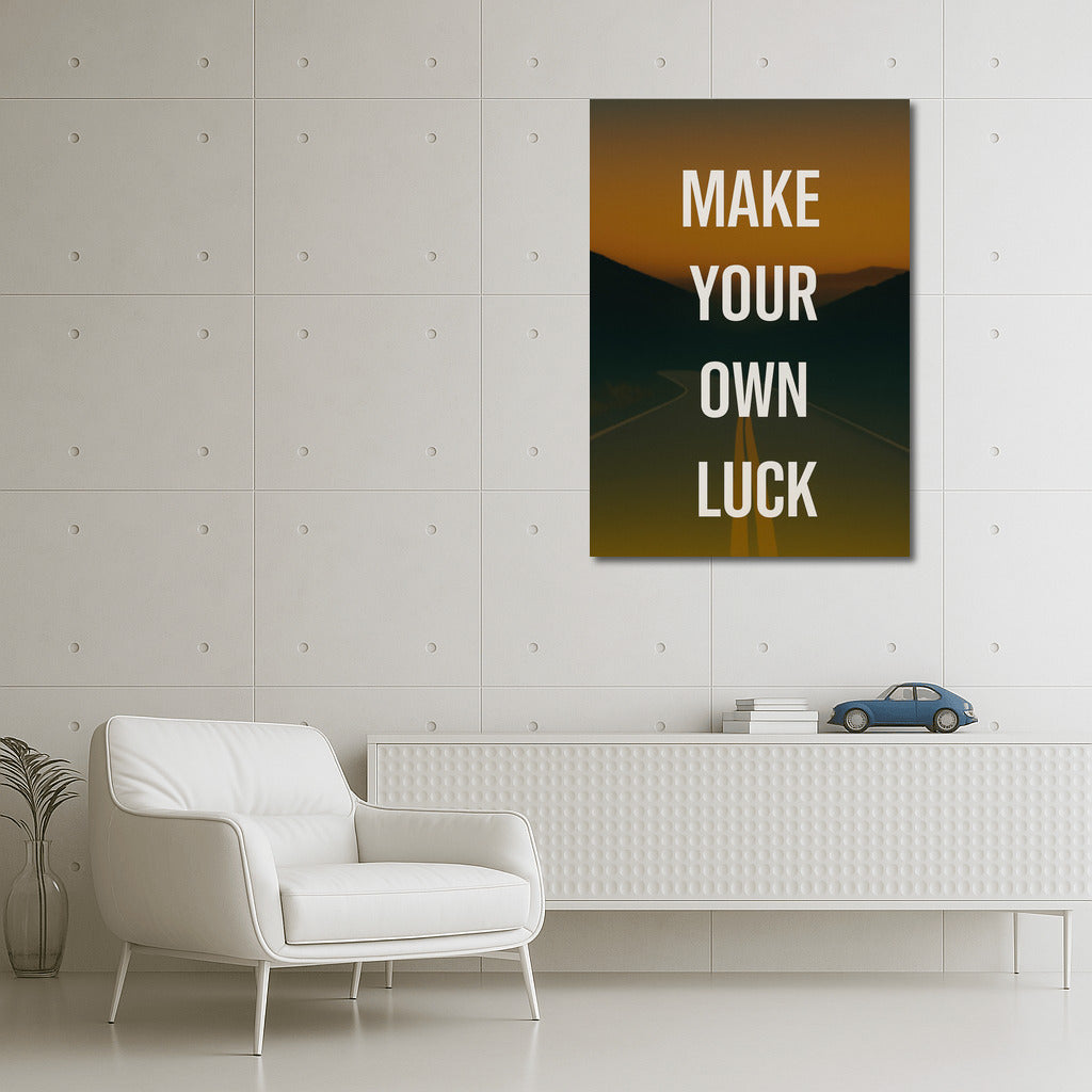 Sunset Over The Road: Create Your Own Luck