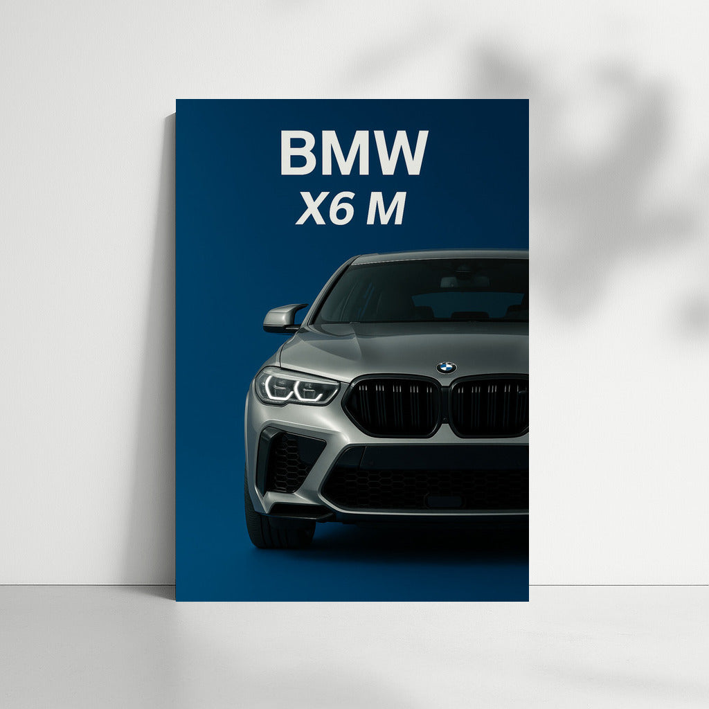 Power and style: BMW X6 M F96 on the wall