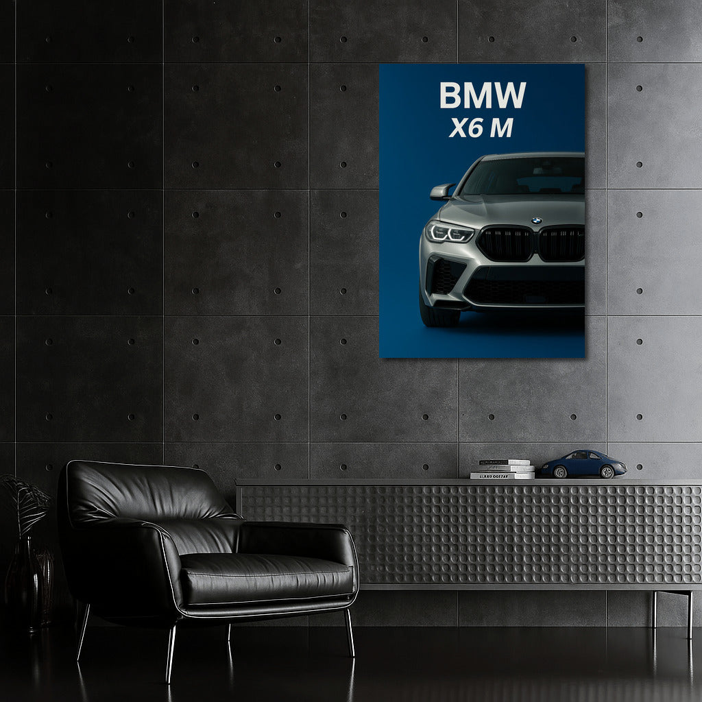 Power and style: BMW X6 M F96 on the wall