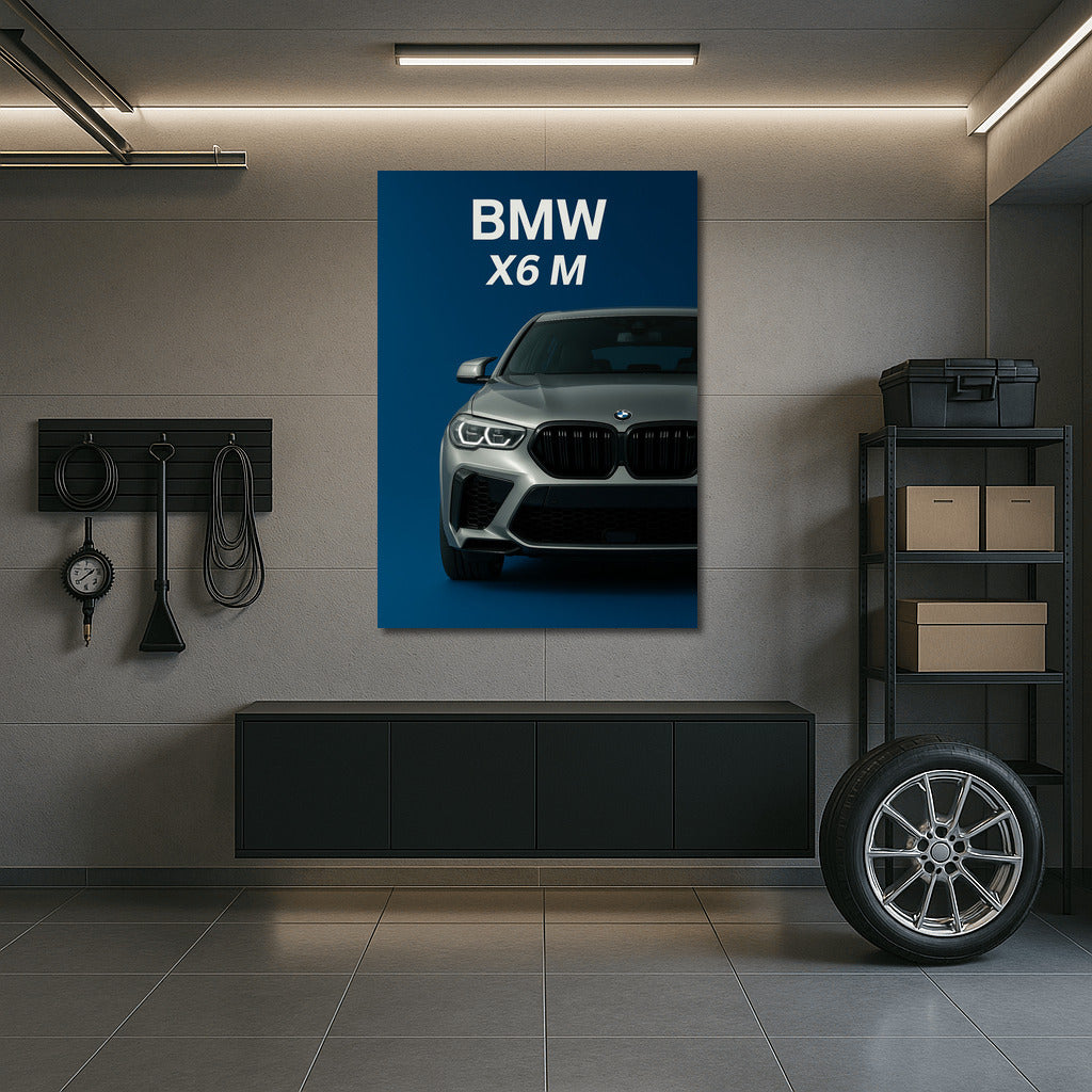 Power and style: BMW X6 M F96 on the wall